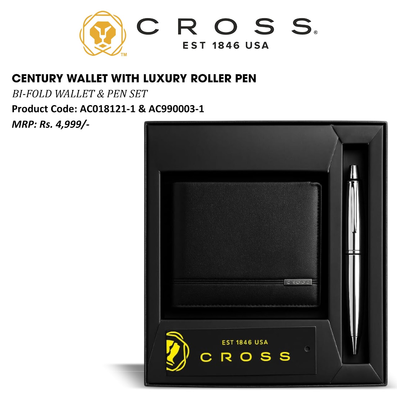 Century Wallet With Luxury Roller Pen